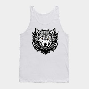 Wolf Logo in Vector Style Tank Top